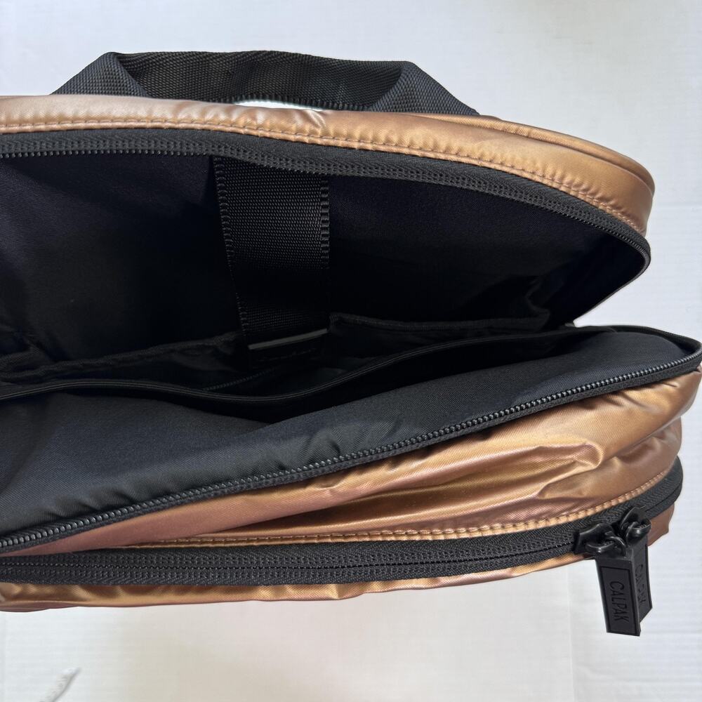 Calpak Luka Laptop Backpack Padded Travel Work School Bag Luggage Copper Color - Picture 8 of 9